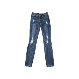 YMI Mid Rise Jeans Size 1/25 Wanna Betta Butt WBB Stretch Distressed‎ Skinny
